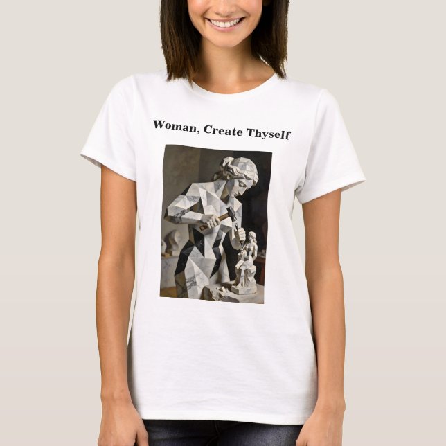 Woman, Create Thyself – Self Constructed Portrait T-Shirt (Front)