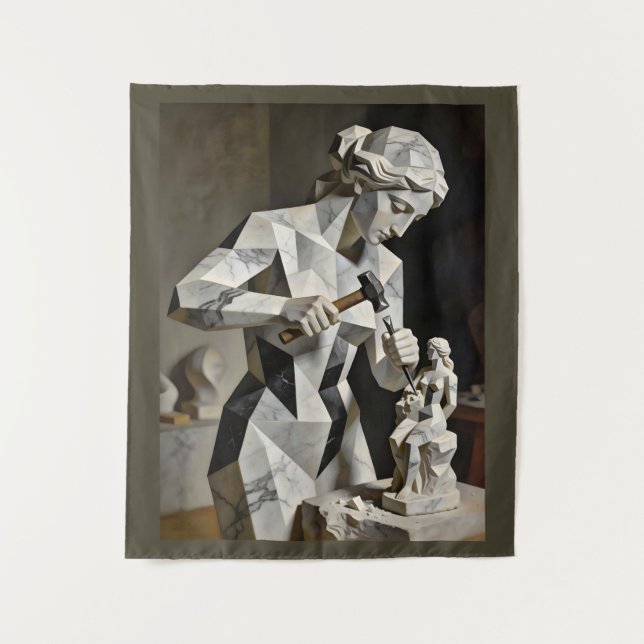 Woman, Create Thyself – Self Constructed Portrait Tapestry (Front)