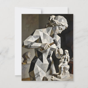 Woman, Create Thyself – Self Constructed Portrait Thank You Card