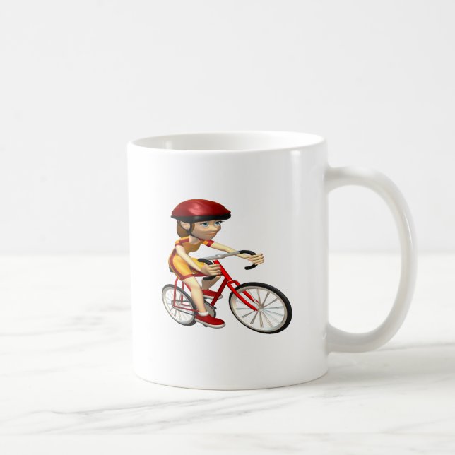 Woman Cyclist 2 Coffee Mug (Right)