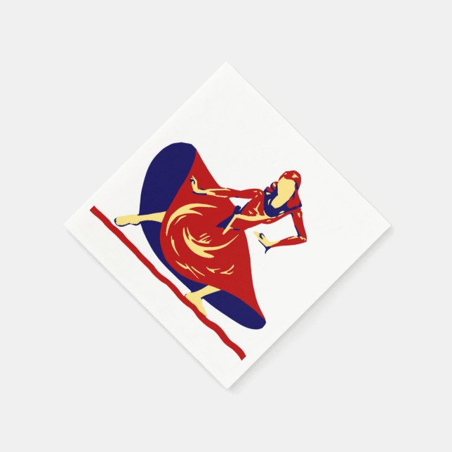 Woman Dancer  Party Napkins (Corner)