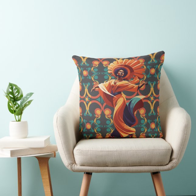woman dancing  cushion (Chair)