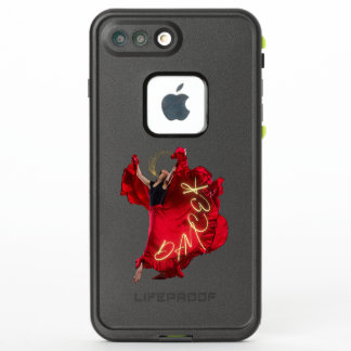 Woman dancing in red dress