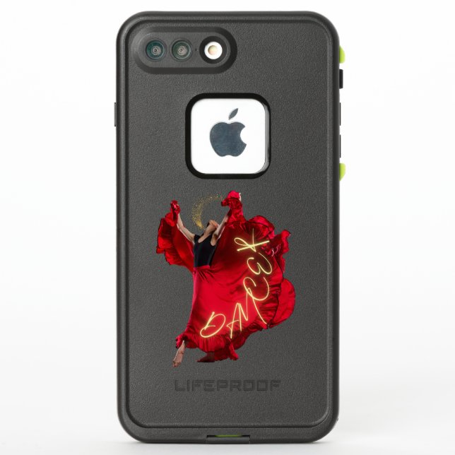 Woman dancing in red dress LifeProof iPhone case (Back)
