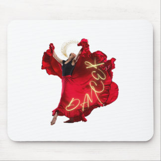 Woman dancing in red dress mouse mat