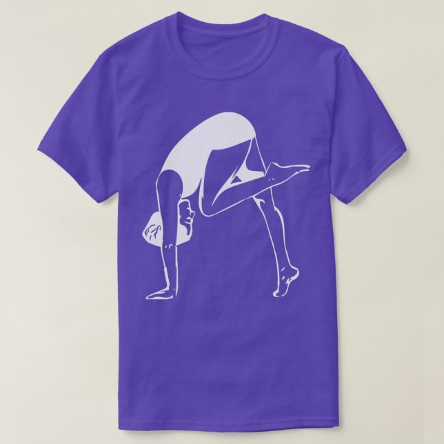 Woman doing yoga abstract lines drawing 1 T-Shirt (Design Front)