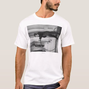 Woman Dressed as Man with Bicycle Photograph T-Shirt