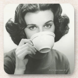 Woman Drinking Coaster