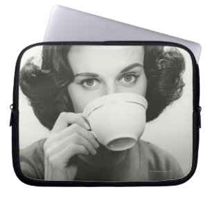 Woman Drinking Laptop Sleeve