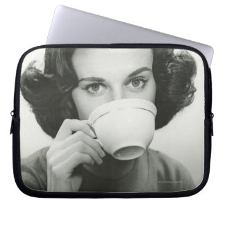 Woman Drinking Laptop Sleeve