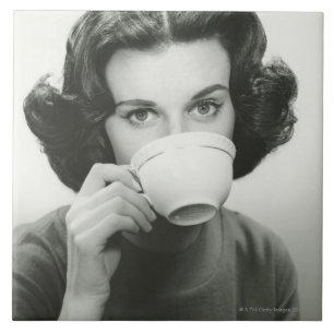 Woman Drinking Tile