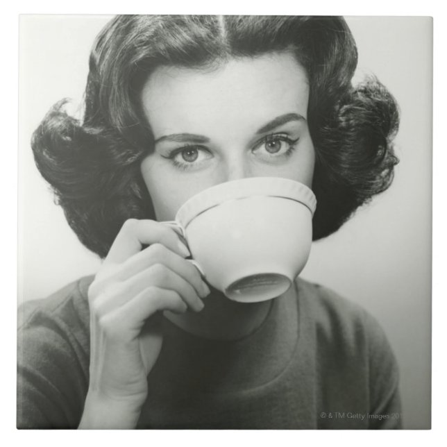 Woman Drinking Tile (Front)