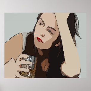 Woman Drinking Whisky Poster