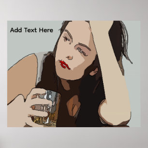Woman Drinking Whisky Poster