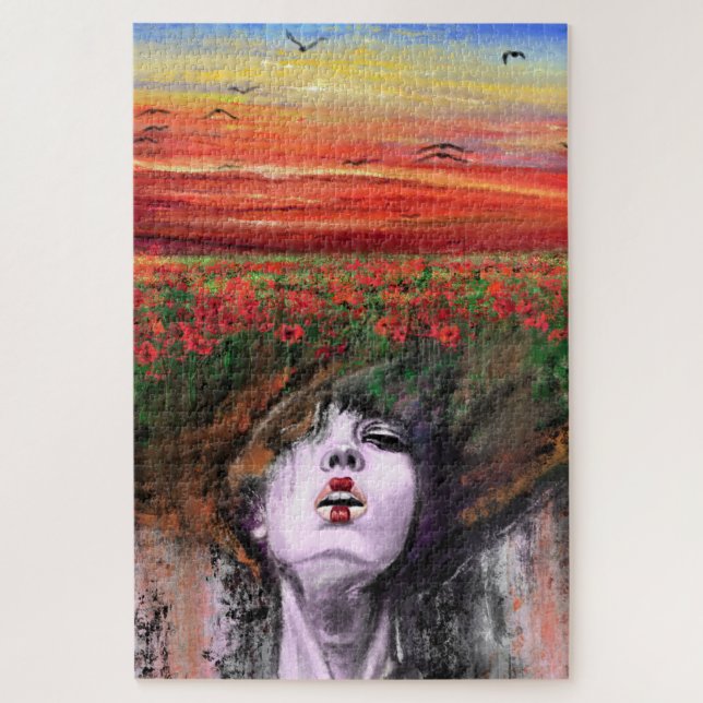 Woman Earth - Nature - Original Art Painting Jigsaw Puzzle (Vertical)