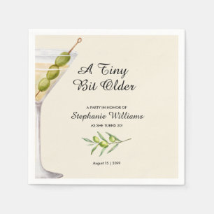 Woman Elegant MarTini Bit Older 30th birthday Napkin