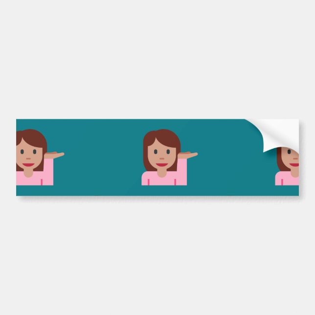woman emoji bumper sticker (Front)