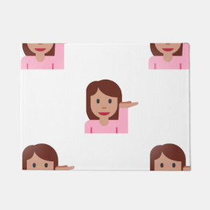 woman emoji doormat door mat