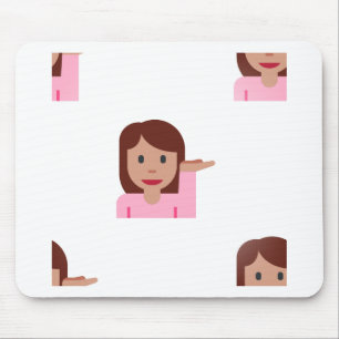 woman emoji mouse mat