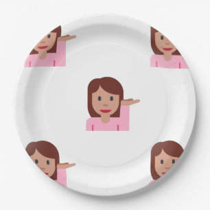 woman emoji paper plates