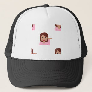 woman emoji trucker hat