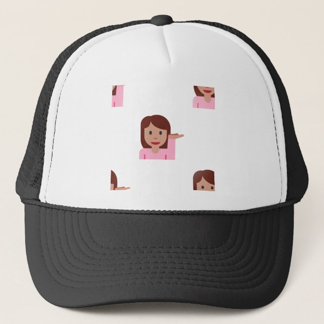 woman emoji trucker hat (Front)