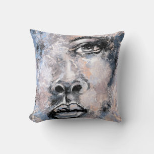 Woman Face - Abstract Art Modern Style Painting Cushion