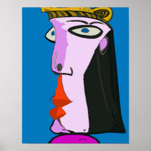 woman Face, Cubism Poster