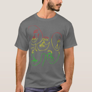 Woman Face Line Art Juneteenth Cool Abstract Black T-Shirt