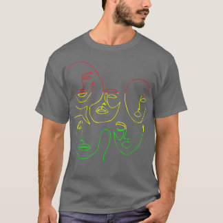Woman Face Line Art Juneteenth Cool Abstract Black T-Shirt
