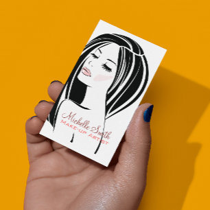 Woman face Makeup artist business card