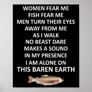 Woman Fear Me Fish Fear Me Men Turn Their Eyes Awa Poster