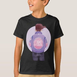 Woman Fight Overdose Purple Ribbon Overdose Awaren T-Shirt