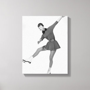 Woman Figure Skating Canvas Print