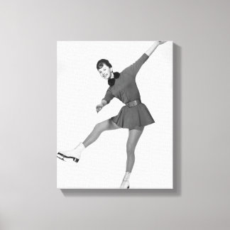 Woman Figure Skating Canvas Print