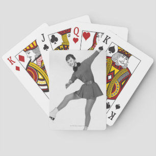 Woman Figure Skating Playing Cards