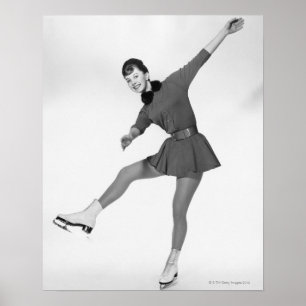 Woman Figure Skating Poster