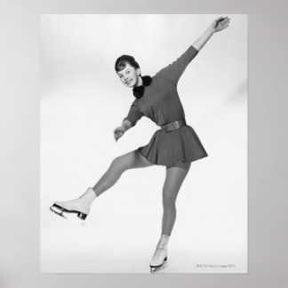 Woman Figure Skating Poster