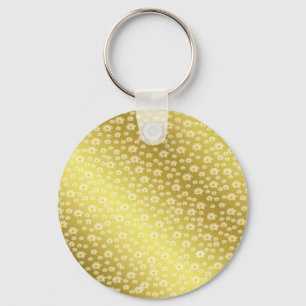 woman, floral + pattern, summer + blossoms, yellow key ring