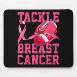 Woman Football Tackle Breast Cancer Awareness Pink Mouse Mat