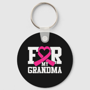Woman For My Grandma Breast Cancer Awareness Pink Key Ring