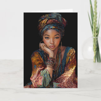 Woman From Central African Republic Card