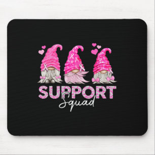 Woman Fun Gnomies Support Squad Breast Cancer Awar Mouse Mat