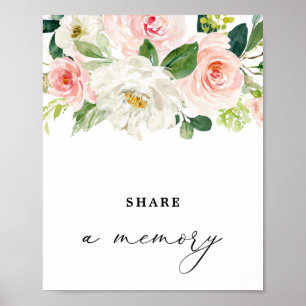 Woman Funeral Share A Memory Sign, Memory Poster