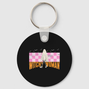 Woman Funny Halloween Costume Spooky Feminist Key Ring