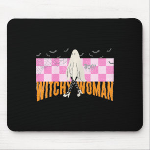 Woman Funny Halloween Costume Spooky Feminist  Mouse Mat