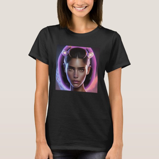 Woman Futuristic Space Helmet Astronaut Travel  Wo T-Shirt (Front)