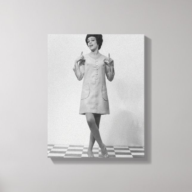 Woman Gesturing Canvas Print (Front)