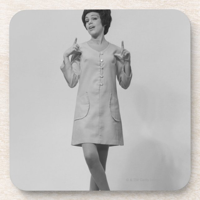 Woman Gesturing Coaster (Front)