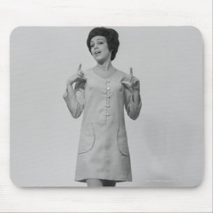 Woman Gesturing Mouse Mat